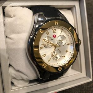 Michele Tahitian Jellybean Black Gold Silver Watch